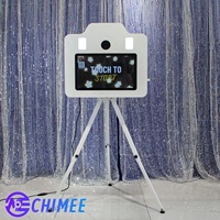 Cabine photo avec écran tactile de 21,5 pouces, lumière d'appoint, trépied stable, installation d'appareil photo reflex numérique, imprimante DNP 620, mini PC, moniteur, kiosque à selfie