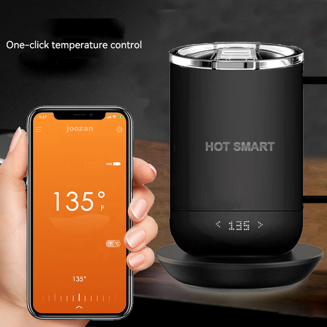Smart Temperature Controller Coffee Mug Temperature Display Rechargeable Battery Coffee Warmer Mug With App Controlled