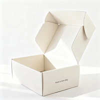 Boîte d'emballage en carton ondulé écologique rigide multi-tailles personnalisée pour cosmétiques, électronique et autres articles, avec enveloppe en papier kraft.