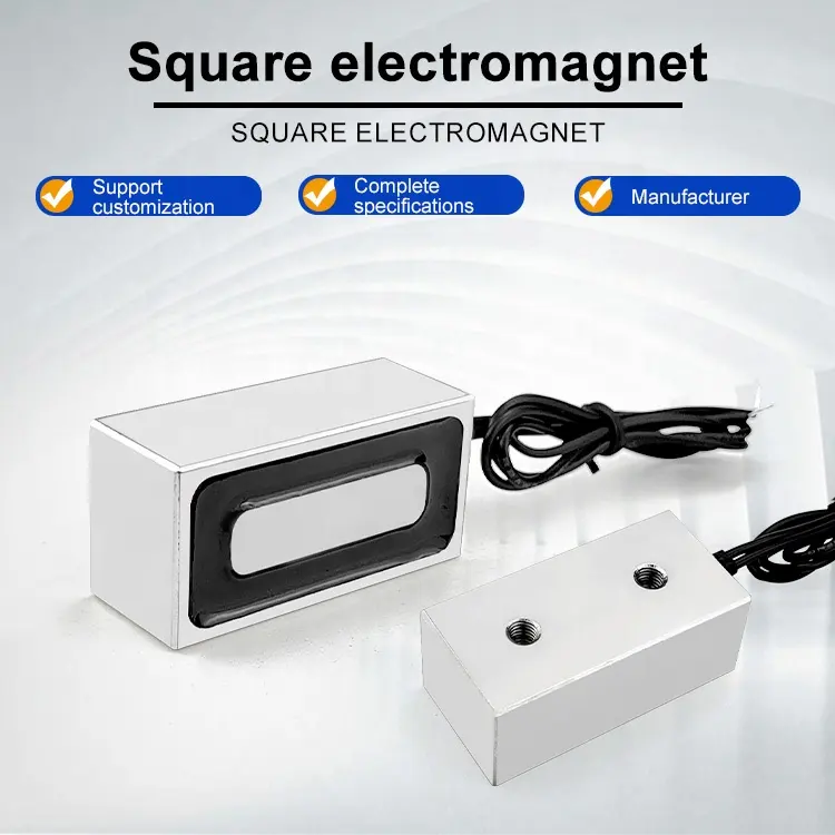 Elektromagnet LSD-P50/25/20 persegi panjang Magnet listrik IP65 pengisap Solenoid elektromagnetik kumparan Magnet kumparan berliku