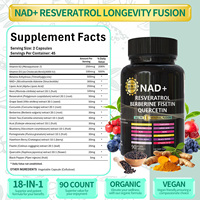 Capsules NAD+ OEM/ODM : Fusion tout-en-un de resvératrol, berbérine, fisetine, quercétine, curcumine et complexe minéral