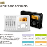 PANDA Brandneuer Kleiner Schwarzer Kurzwellen-Empfänger Tragbares AM/FM/ATS-Radio mit Hintergrundbeleuchteter LCD-Anzeige Kopfhörerbuchse Aufladbares Digitalradio