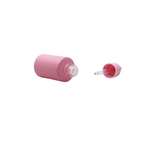Flacone contagocce in vetro con scatola da 30ml spalla piatta ambra verde viola giallo blu <span class=keywords><strong>rosa</strong></span> per capelli smerigliati olio essenziale - Product Image 5