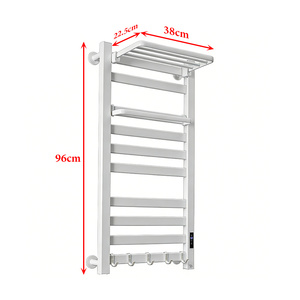 Scaldasalviette Elettrico in Fibra di Carbonio Senza Foratura, Scaldasalviette Intelligente <span class=keywords><strong>per</strong></span> <span class=keywords><strong>Bagno</strong></span> con Temperatura Costante, Scaldasalviette Riscaldante Senza Foratura - Product Image 6