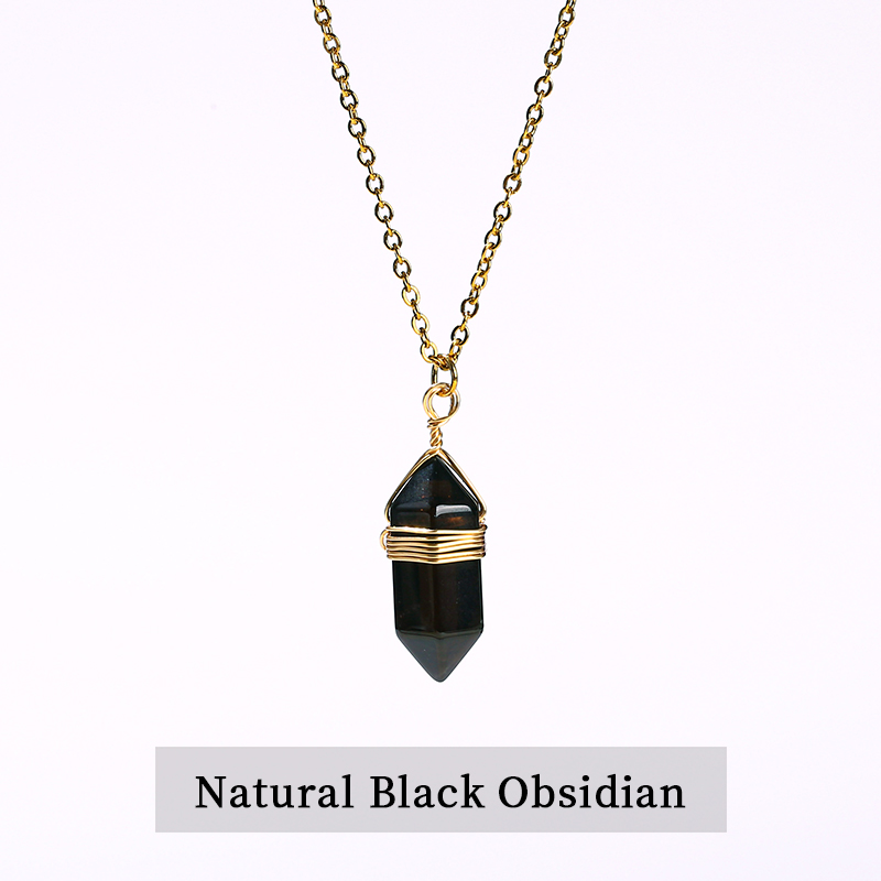 Natural Obsidian Necklace
