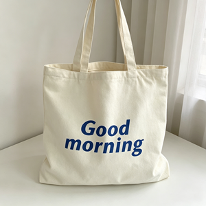 Biodegradable Cotton Canvas <b>Tote</b> <b>Bag</b> with Handle and Custom Logo Letter Pattern Eco-friendly Grocery <b>Tote</b> <b>Bag</b> - Product Image 6