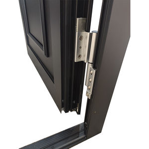 Negro templado de vidrio de aluminio avión interior francés puertas de vidrio - Product Image 5