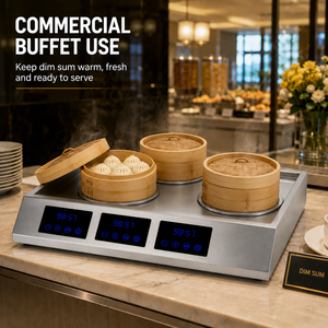 Horno Eléctrico Comercial para Panecillos al Vapor, 3 Posiciones de Calentamiento, Acero Inoxidable, Calentador de Alimentos, 4KW 220V para Restaurante - Product Image 5