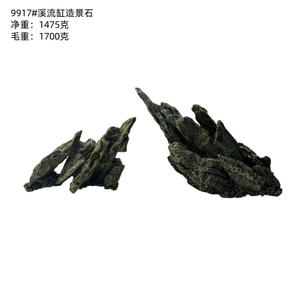 Aquariumdecoratie stroomrots visbak decor harsrots sculptuur ambacht visbak decoraties kunstmatige groene drakensteen - Product Image 2