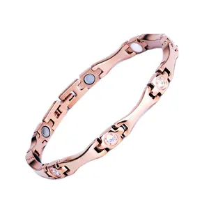 Magnetic stainless jewelry heart amega bio pure energy blood pressure women magnetic bracelet clasp