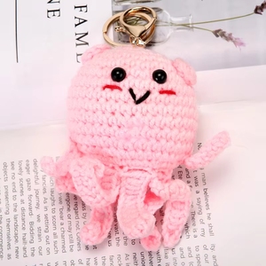 Porte-clés animal au crochet : Requin <span class=keywords><strong>et</strong></span> tortue <span class=keywords><strong>marine</strong></span> en fil tricoté pour sœurs avec message inspirant - Product Image 2