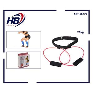 Red and Black 5*9*1000MM Waist Trainer 20 Lbs <b>Exercise</b> <b>Bands</b> for Fitness Training - Product Image 3
