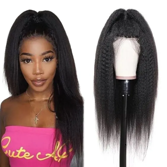 Perruque Lace Front Wig naturelle indienne, cheveux lisses, pouces, avec Baby Hair, cheveux bruts, lisses, HD, pre-plucked, avec Closure, bon marché