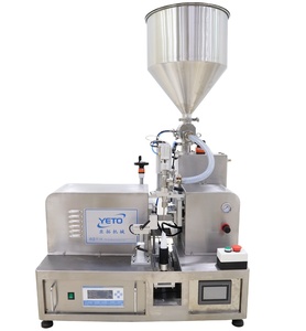 Desktop semi automatic ultrasonic tube filling and sealing Machine cosmetic cream shampoo lotion toothpaste tube filler sealer