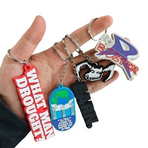 Porte-clés personnalisé en PVC souple 2D/3D Anime, créez votre porte-clés en caoutchouc avec votre logo et chaîne - Product Image 1