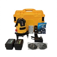 Niveau laser auto-nivelant infrarouge de qualité professionnelle à haute luminosité, 2/3/5 lignes, ligne rouge/verte, IP54, pour marquage extérieur