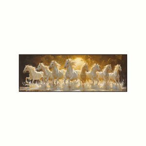 Stampa su Tela Cavallo in Corsa Stile Vittoriano, Arte Moderna Animale per Soggiorno, Camera da Letto, Hotel, Ufficio - Originale - Product Image 1