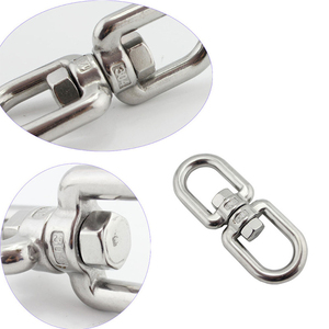 304 Stainless Steel Swivel Ring M3-M28 Eye To Eye Stainless Steel Buckles Hook Anchor Chain Connectors Swivel carabiner 360
