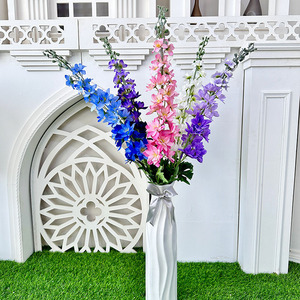 Fleurs artificielles Queyiyi en forme de queue d'hirondelle, en soie, blanches, roses, bleues, violettes, pour décoration de mariage et de la maison - Product Image 3