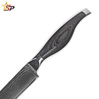 Couteau à trancher professionnel de 8 pouces, écologique, pour la cuisine, avec manche en bois Pakka, acier Damas VG10 à 67 couches
