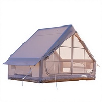 6.3 ㎡   Tente Gonflable de Luxe Portable pour Crête de Toit, Tente de Camping Extérieure Imperméable Quatre Saisons à Montage Rapide en PVC et Tissu Oxford, Cabane Familiale