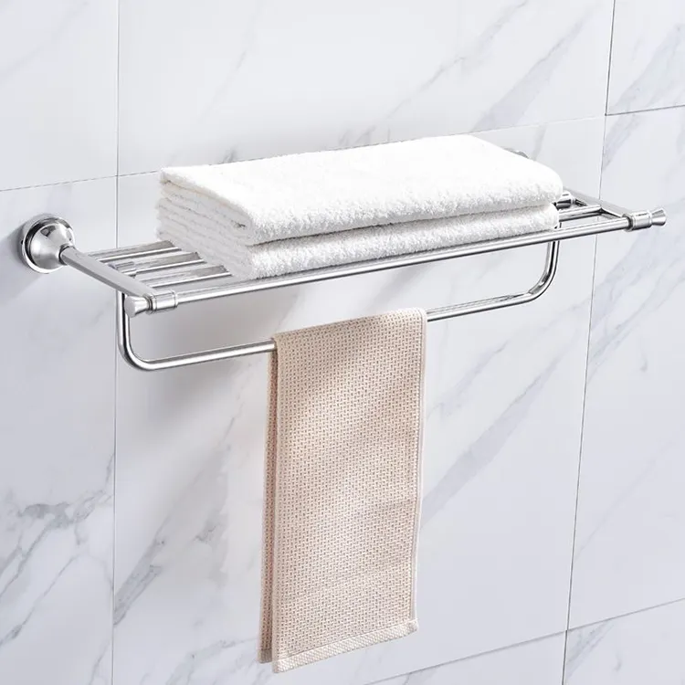 Paslanmaz çelik banyo havlu Bar kağıt tutucu banyo donanım aksesuarları havlu raf seti için otel