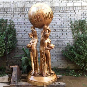 Escultura Femenina Desnuda de Tamaño Real en Bronce, Estatua 'El <span class=keywords><strong>Mundo</strong></span> Es Tuyo' - Product Image 5