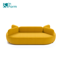 Canapé d'angle rond 4 places, design moderne et élégant, mobilier modulable pour centre commercial, bureau, ou salle d'attente publique
