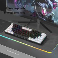 Accessoires informatiques Clavier mécanique filaire USB rétroéclairé RVB pour PC, idéal pour les joueurs et les jeux sur tablette
