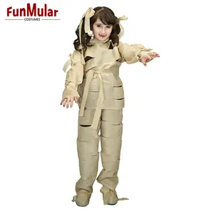 Funmular Mummy kostum untuk anak-anak, pakaian Mummy untuk anak laki-laki dan perempuan, kostum Cosplay Halloween