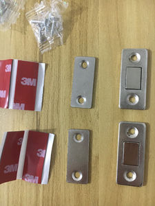 Lot de 16 attaches magnétiques <span class=keywords><strong>pour</strong></span> <span class=keywords><strong>porte</strong></span>, aimants ultra-fins <span class=keywords><strong>pour</strong></span> armoire, aimants en acier inoxydable <span class=keywords><strong>pour</strong></span> tiroir, fermeture magnétique <span class=keywords><strong>pour</strong></span> <span class=keywords><strong>porte</strong></span> <span class=keywords><strong>coulissante</strong></span> - Product Image 3