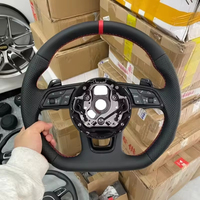 Volant de direction personnalisé de style RS A3 A4 A5 pour Audi A4 A5 A6 A7 A8 B9 R8 Q5 en fibre de carbone, volant de course 2008-2021