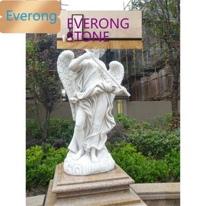 Statua di Buudha bianca scultura in pietra statua di marmo greco antico - Product Image 4