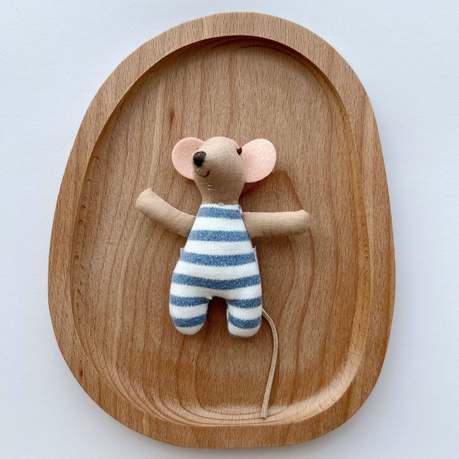 Ratón rayado azul 9cm