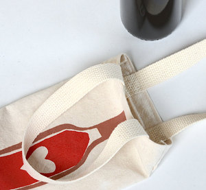 Bolsa de Vino Ecológica de Lona de Algodón, Bolsa de Regalo con Asa de Cordón, Impresa con Serigrafía, Reciclable para Compras y Empaque - Product Image 3