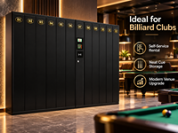 Lemari Penyimpanan Klub Biliar Smart Cue Locker dengan Kunci Kode Induksi, Tipe Lantai, 12 Pintu