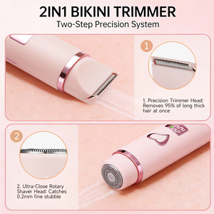 Safe Portable 2-in-1 Electric Double Head Lady Epilator Painless Permanent Electric <strong>Hair</strong> <strong>Remover</strong> for Woman - Product Image 2