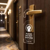 Panneau suspendu personnalisé en acrylique pour porte, imprimé UV, signalisation « Ne pas déranger », carte suspendue pour hôtel et entreprise