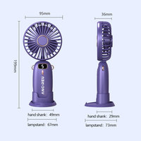 Mini Ventilateurs Pliants Électriques d'Extérieur 1200 mAh 800 mAh, Ventilateurs de Poche Portables Mini Pliables Rechargeables USB
