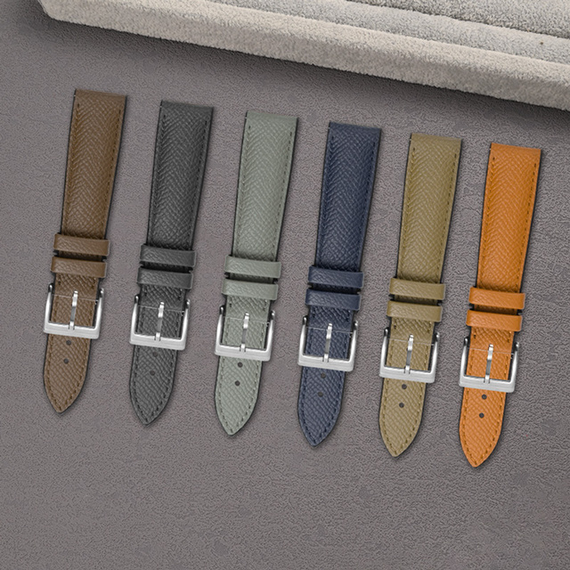 Luxury Full Grain Genuine Leather Hybrid FKM Rubber Watch Bands 20 21 22mm Leather Rubber Watch Straps Man Women's Bracelet Belt