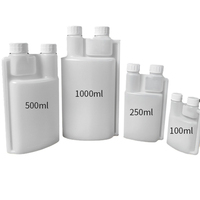Offre Spéciale – Bouteille à double col de 1000 ml en PEHD souple, flacon doseur en plastique à double col de 500 ml pour liquides chimiques