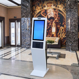 32英寸队列管理机亭，带售票机，可在银行、医院和政府办公室拨打电话 - Product Image 6