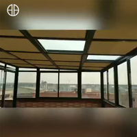 Jardin d'hiver moderne de luxe préfabriqué sur mesure en aluminium, véranda en verre préfabriquée, véranda en verre pour solarium