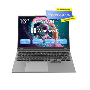 แล็ปท็อปเกมมิ่งใหม่ ขายส่ง ขนาด 16.1 นิ้ว 16:10 RTX3050 I7-9750H 6 คอร์ 2.6GHz GDDR6 ระบบปฏิบัติการวินโดวส์ 11 SSD OEM/ODM 60Hz WiFi 802.11a/b/g 16.1 นิ้ว - Product Image 1