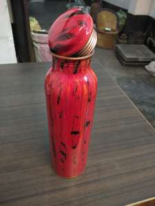 Hot Vantage Printed Top Selling Eco Friendly Diamond Copper <b>Bottle</b> Handmade Wholesale Luxury Copper <b>Water</b> <b>Bottle</b> for Bulk Buyer - Product Image 2