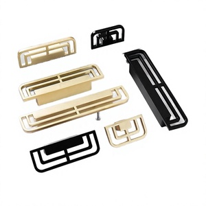 Poignée de porte moderne chinoise en alliage de zinc massif, à trou unique, accessoires de quincaillerie - Product Image 2