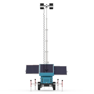 Remorques légères mobiles solaires avec CCTV et mât télescopique et batterie de secours - Product Image 6