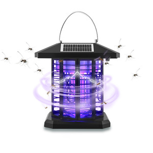 Lámpara Antimosquitos Solar para Exteriores, con Descarga Eléctrica, Impermeable, Cobertura de 150 m², Cuerpo de Plástico Ecológico - Product Image 1