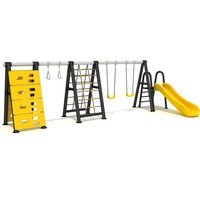 Ensemble de balançoires d'extérieur personnalisées non standard pour enfants avec toboggan en plastique pour jardin, maison de jeu, centres de jeux, chaise balançoire sécurisée