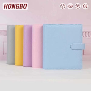 Hongbo Best Seller A5 Photocard Binder Wallets 6 Anillo de oro Pebble Grain Leather Presupuesto Planificador Divisor Pestañas <span class=keywords><strong>Carpeta</strong></span>/Diseño de soporte - Product Image 1